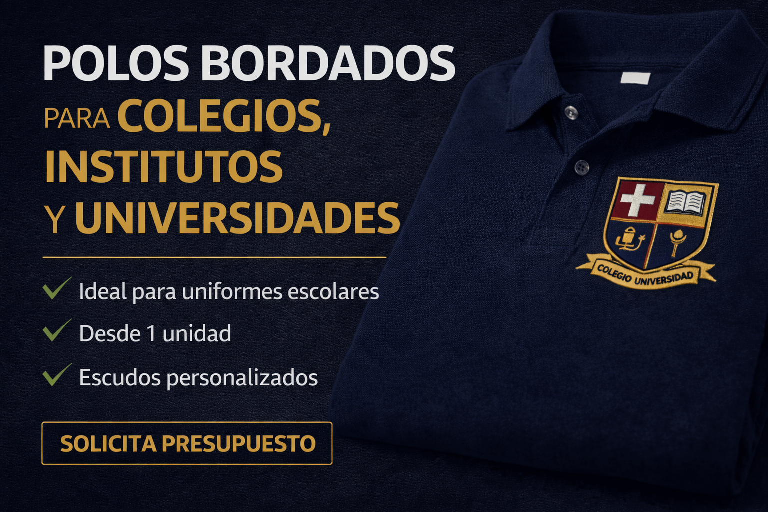 Polos para colegios y promociones
